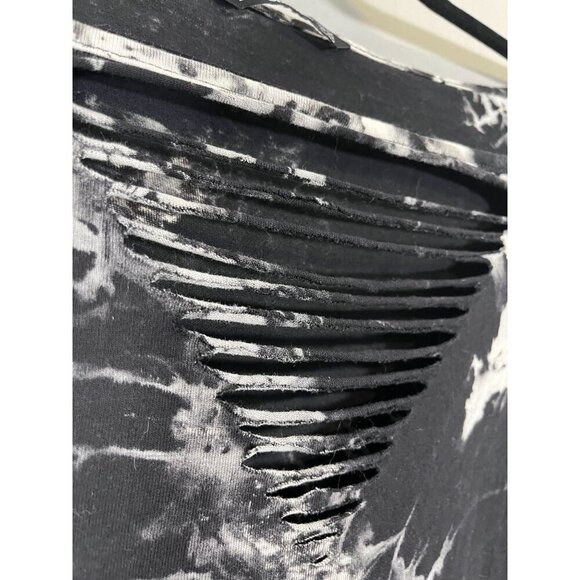 Bloomchic Tie Dye Top 22 Black Active Sporty Neutral Goth Punk Retro 80s Chic - Picture 5 of 10